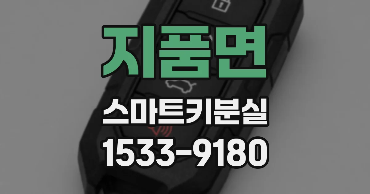 지품면 스마트키분실