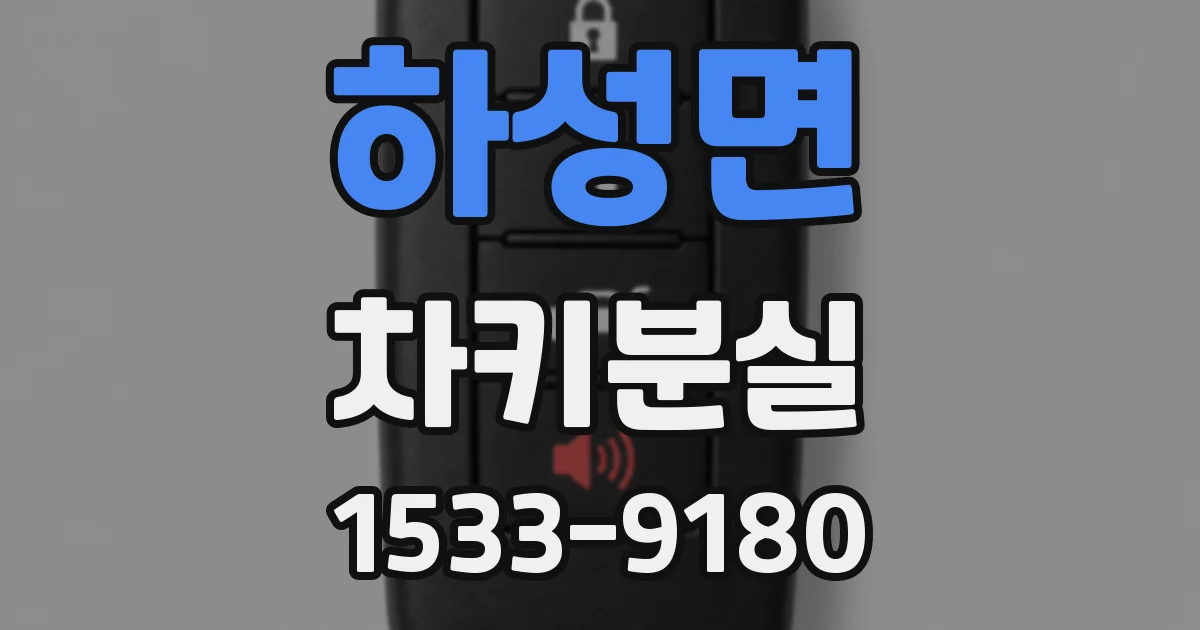 하성면 차키분실