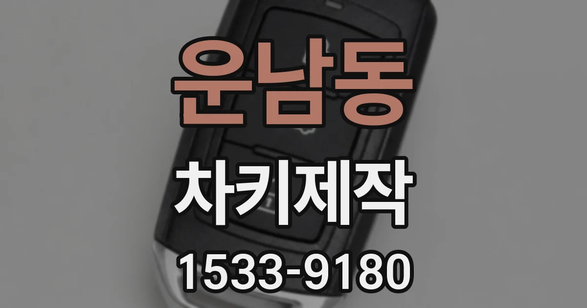 운남동 차키제작