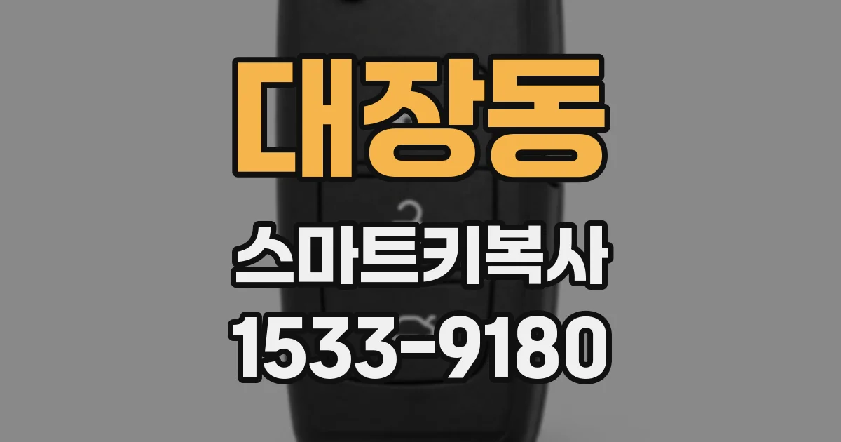 대장동 스마트키복사