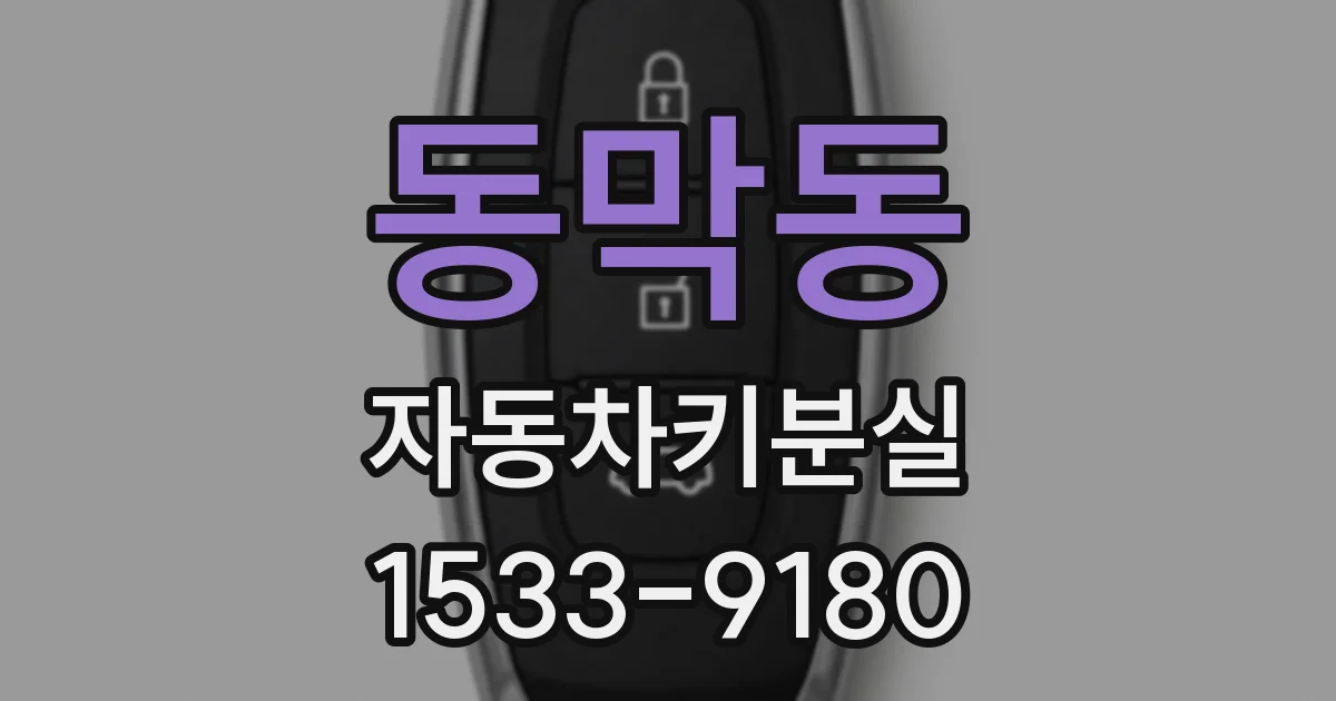 동막동 자동차키분실