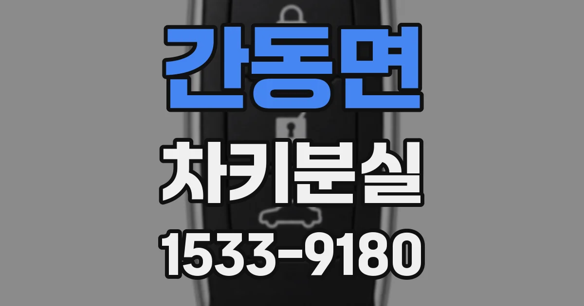 간동면 차키분실