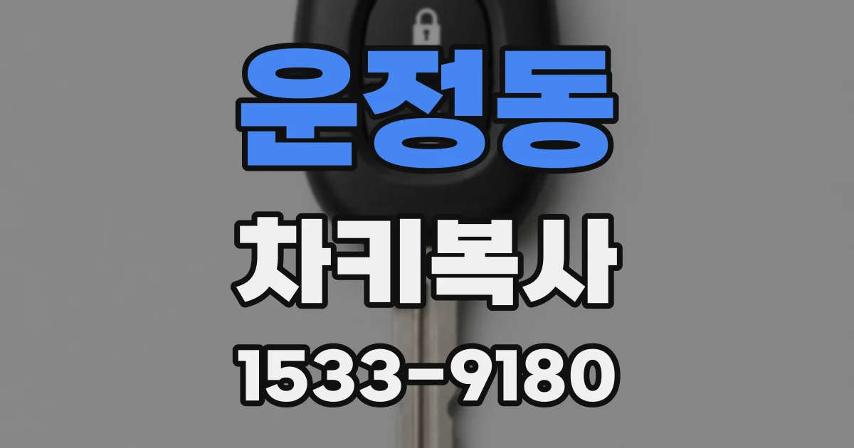 운정동 차키복사