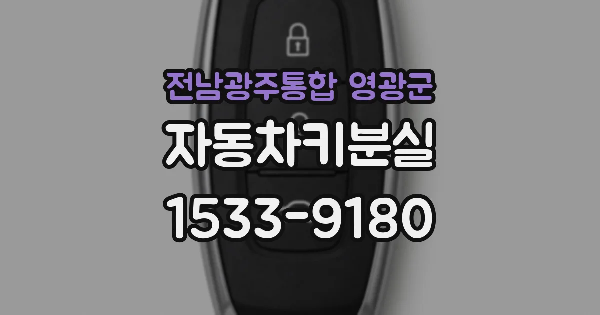 전남광주통합 영광군 자동차키분실