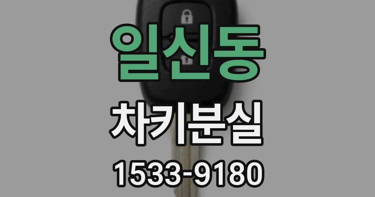 일신동 차키분실
