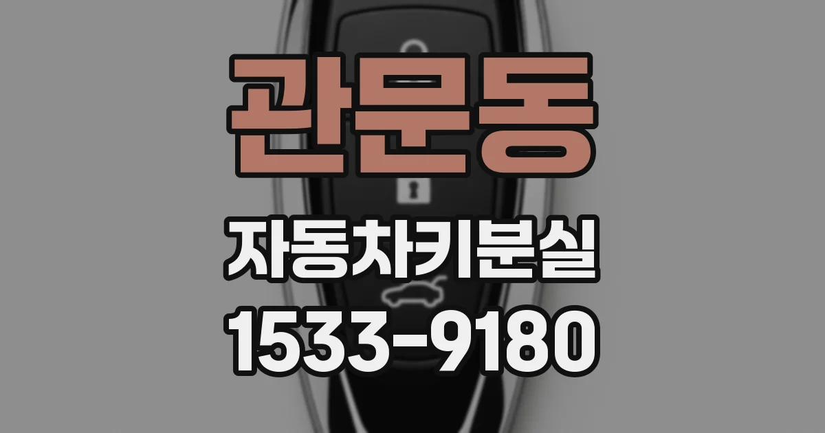 관문동 자동차키분실