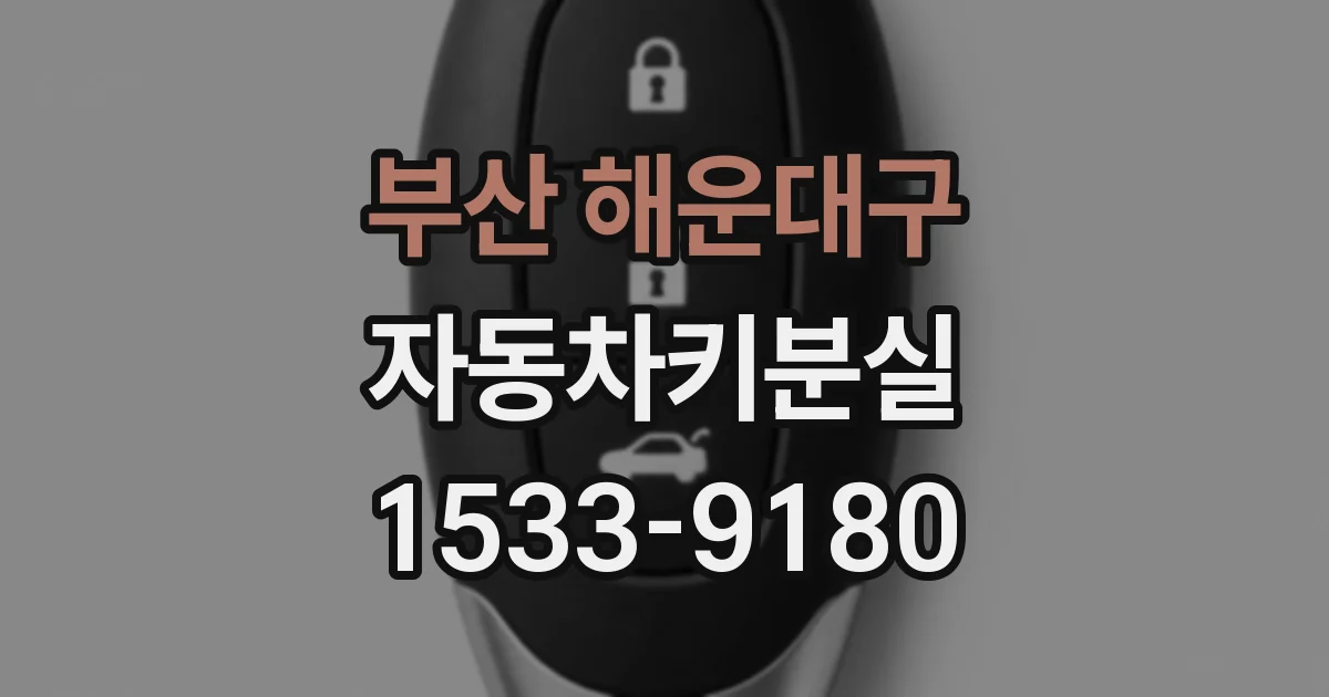 부산 해운대구 자동차키분실