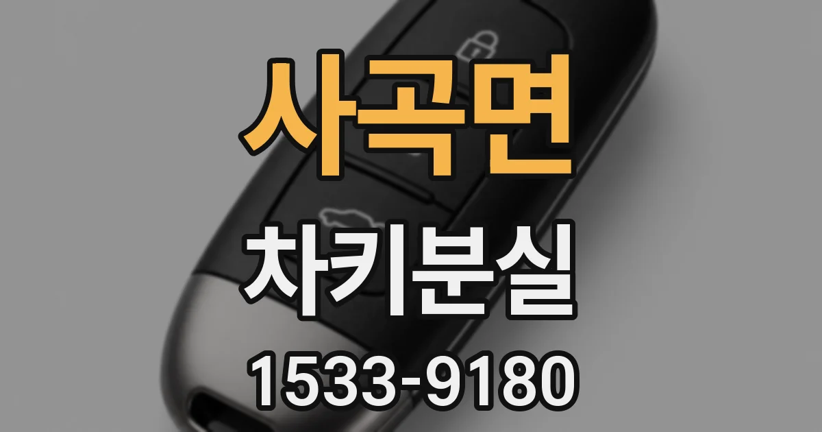 사곡면 차키분실