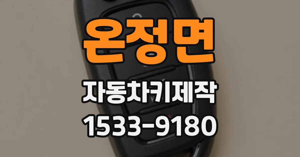 온정면 자동차키제작