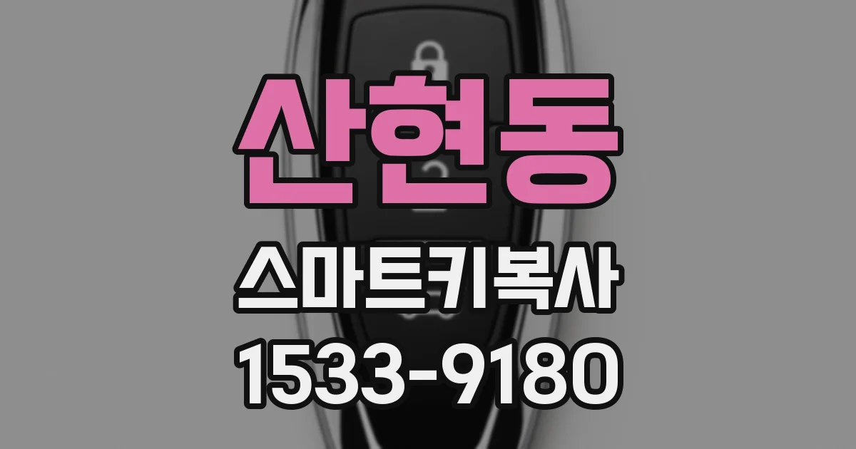 산현동 스마트키복사
