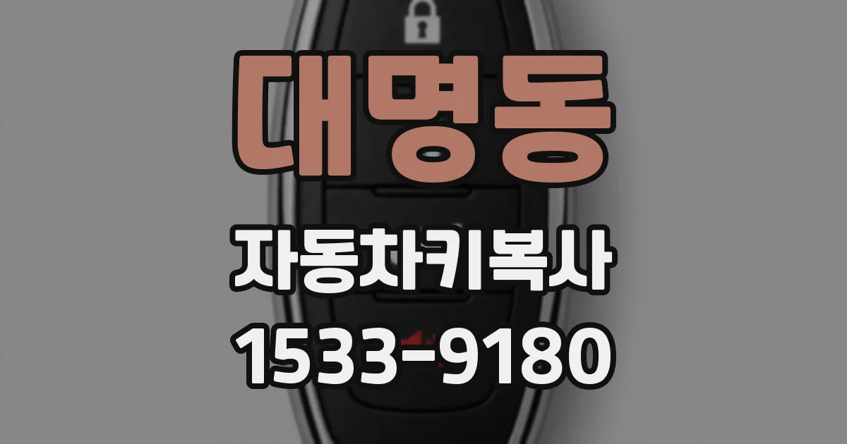 대명동 자동차키복사