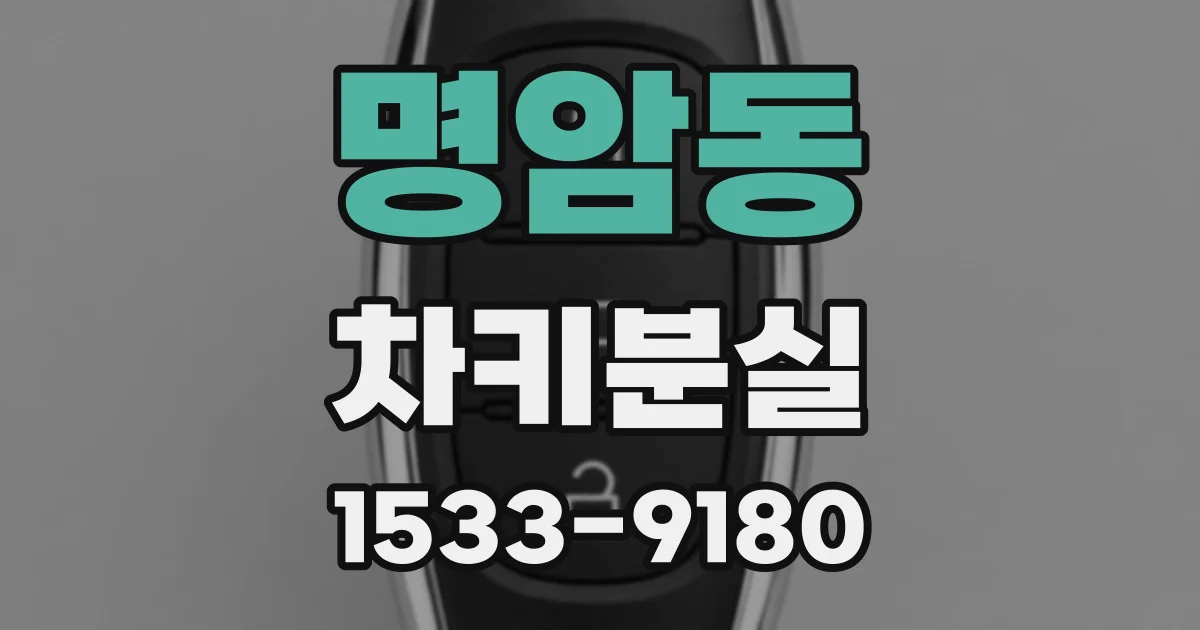 명암동 차키분실