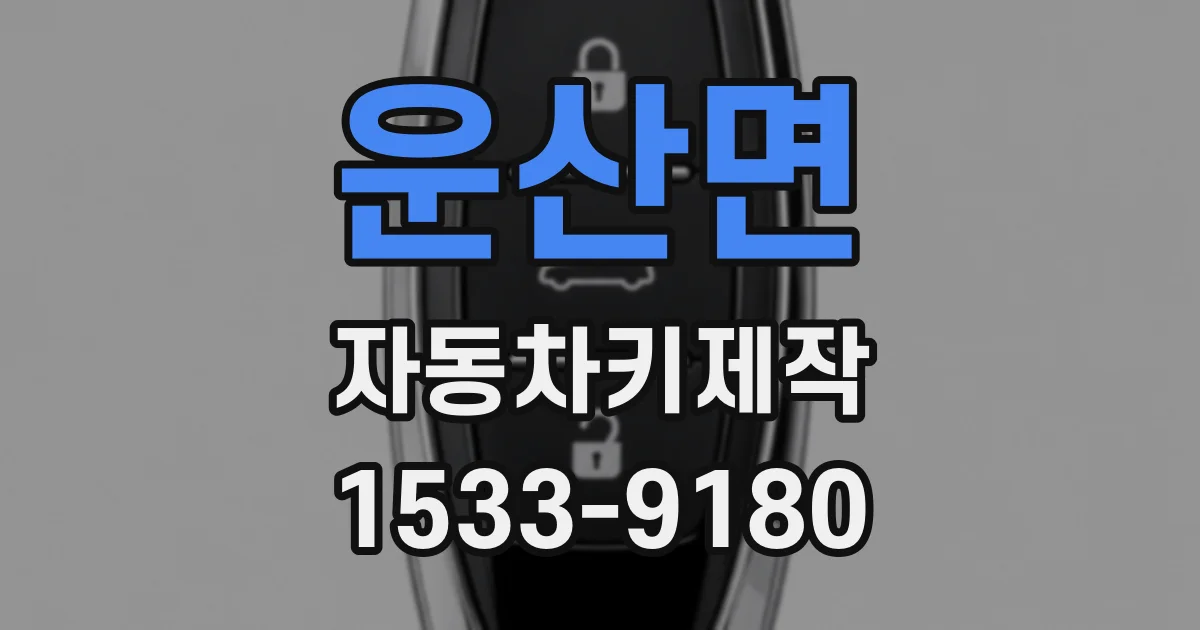 운산면 자동차키제작