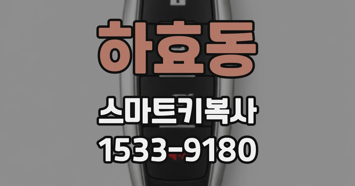 하효동 스마트키복사