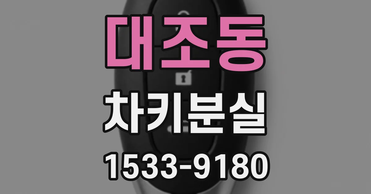 대조동 차키분실