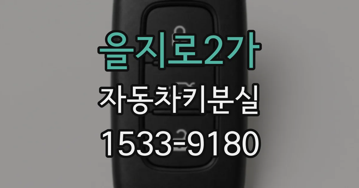 을지로2가 자동차키분실