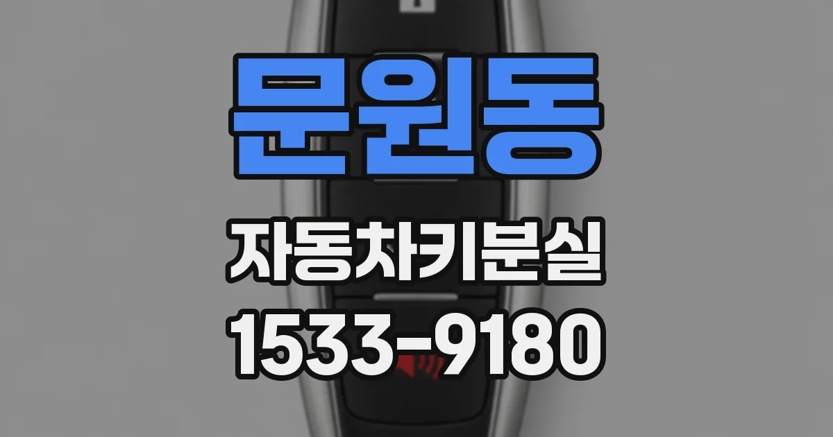 문원동 자동차키분실