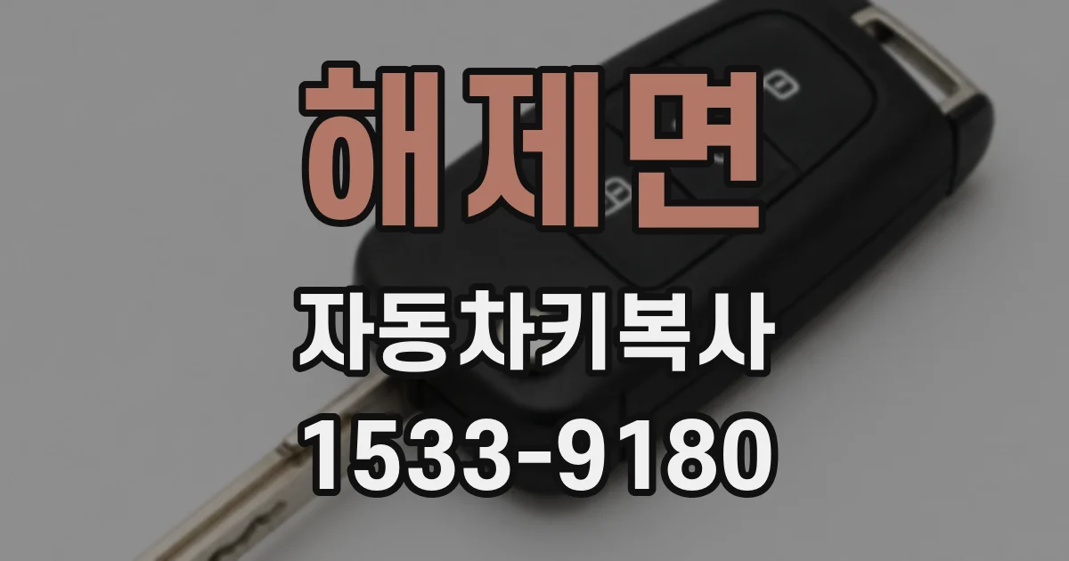 해제면 자동차키복사