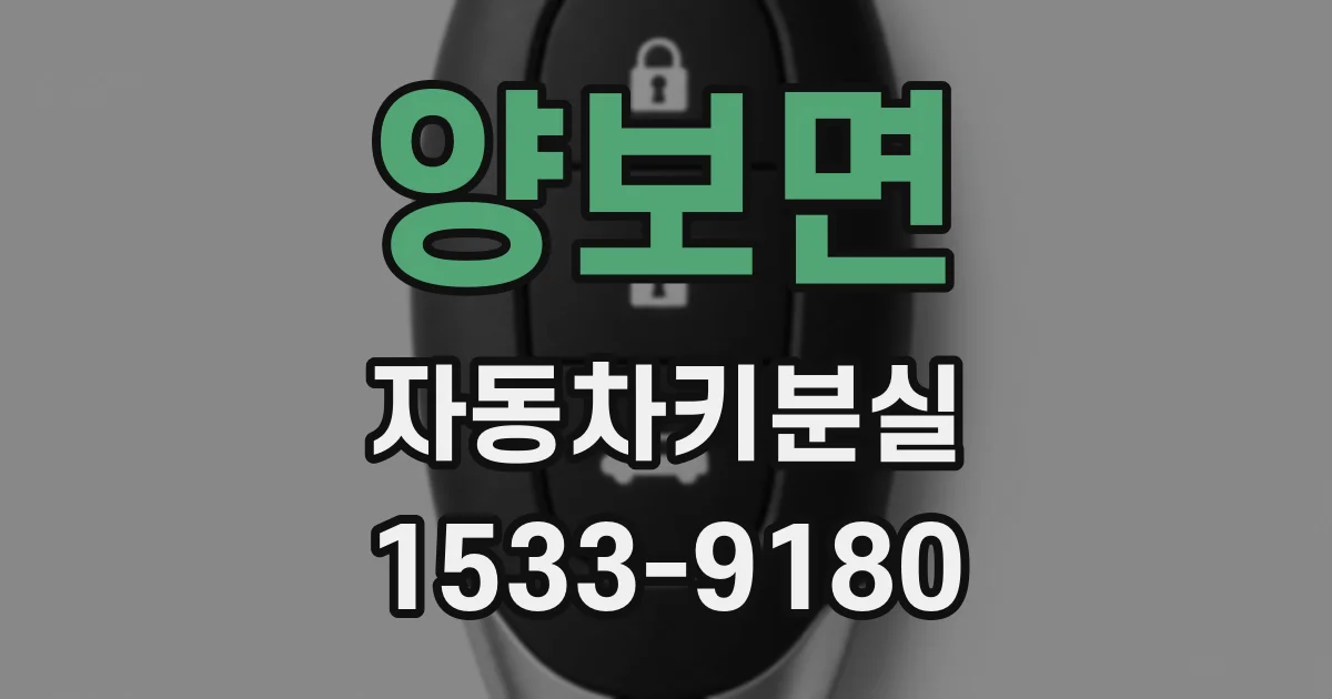양보면 자동차키분실