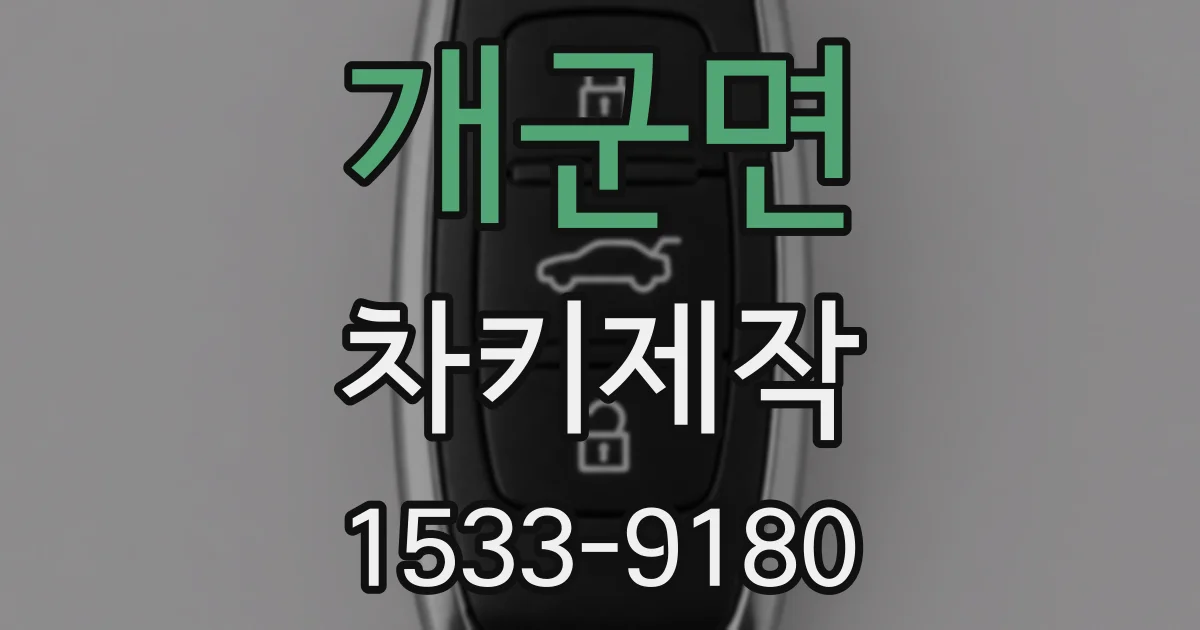 개군면 차키제작