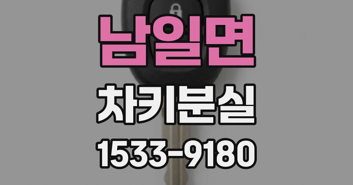 남일면 차키분실