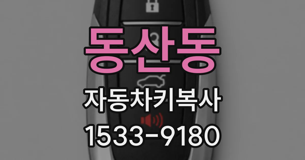 동산동 자동차키복사