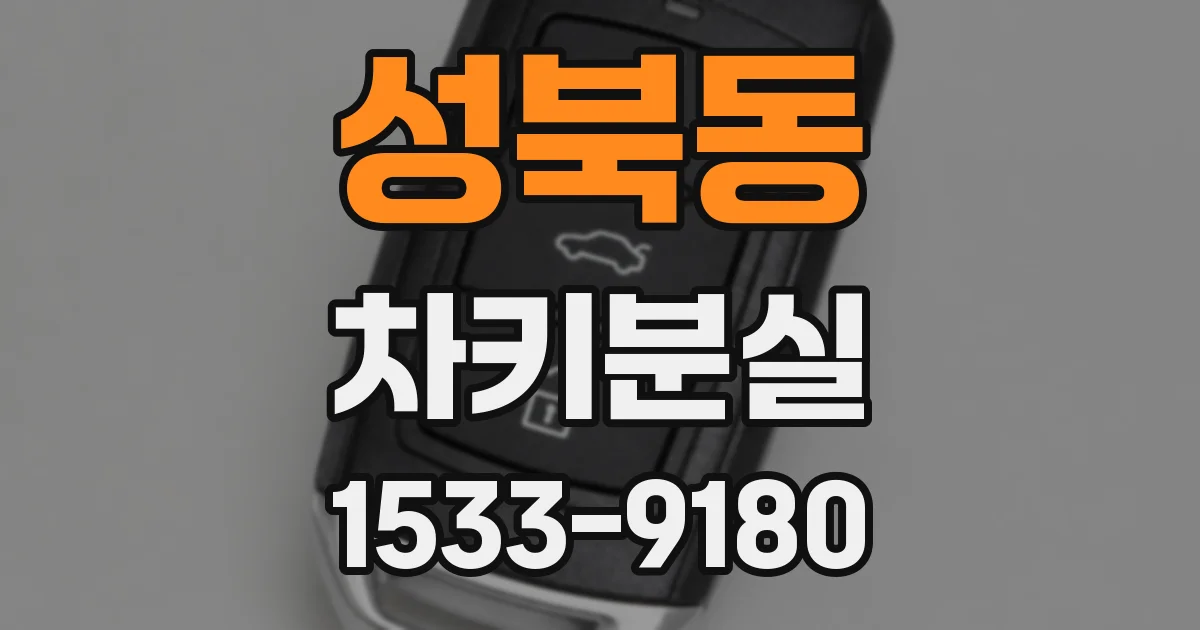 성북동 차키분실