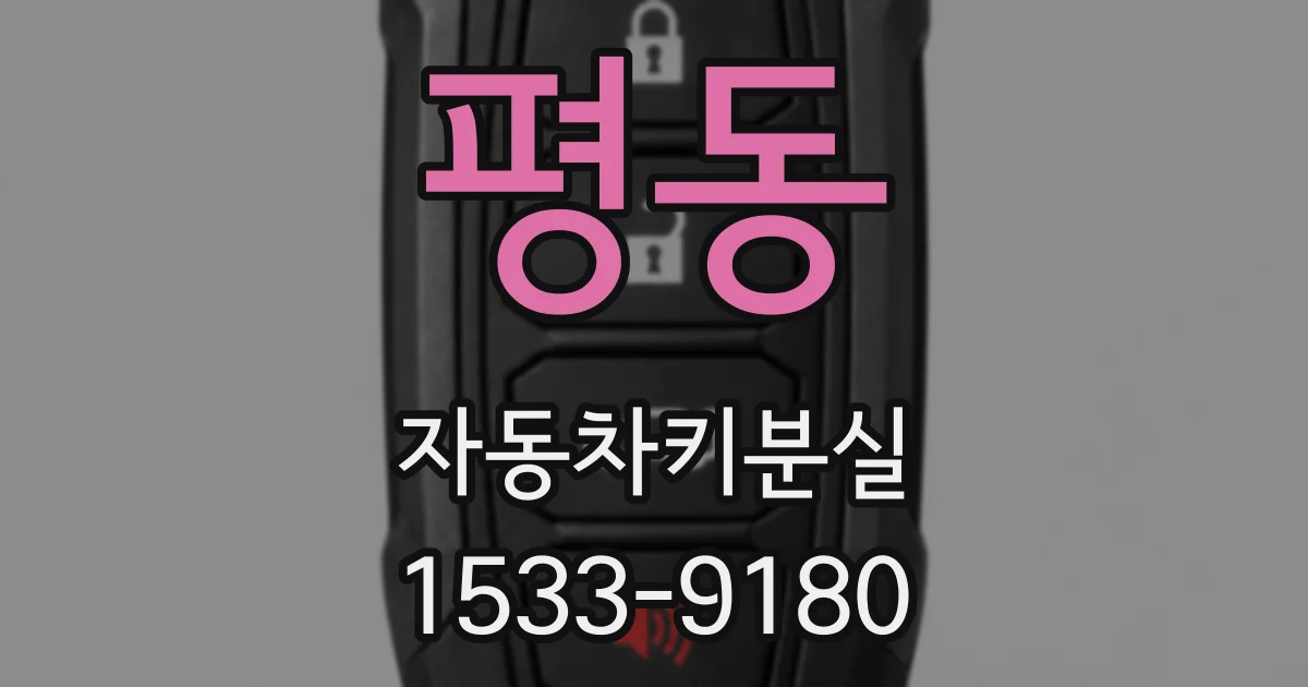 평동 자동차키분실