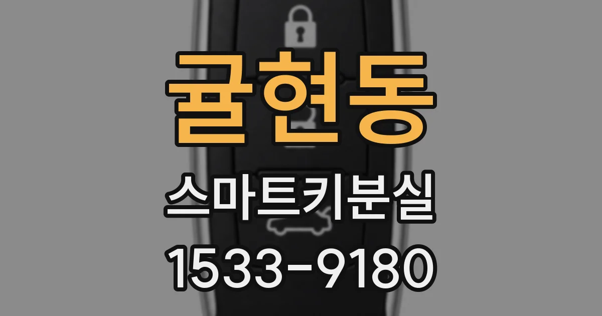 귤현동 스마트키분실