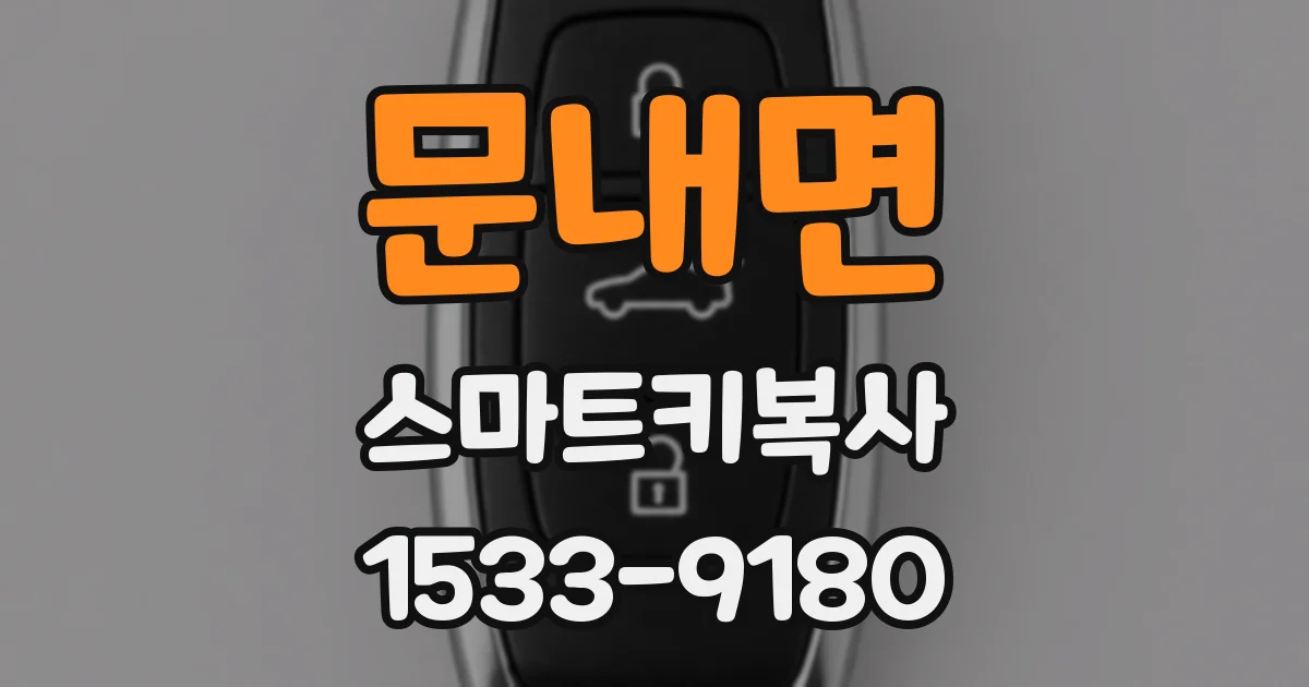 문내면 스마트키복사