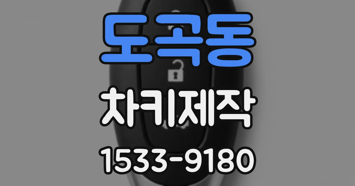 도곡동 차키제작