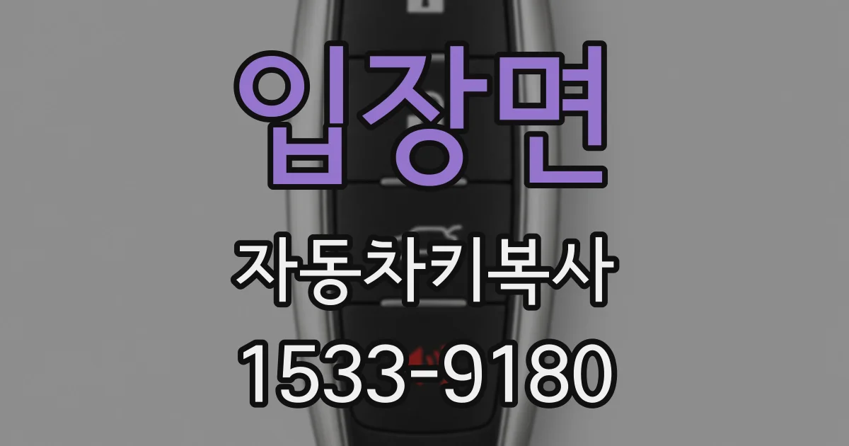 입장면 자동차키복사