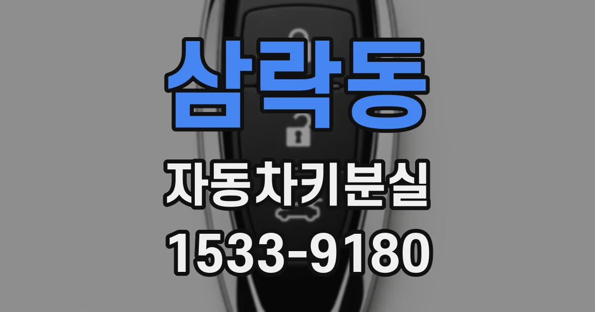 삼락동 자동차키분실