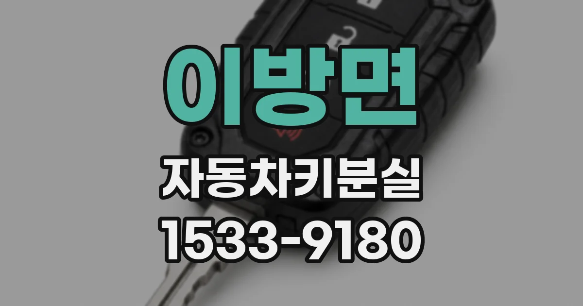 이방면 자동차키분실