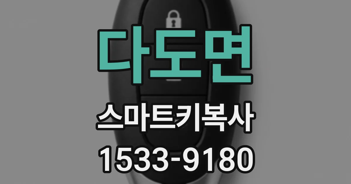 다도면 스마트키복사