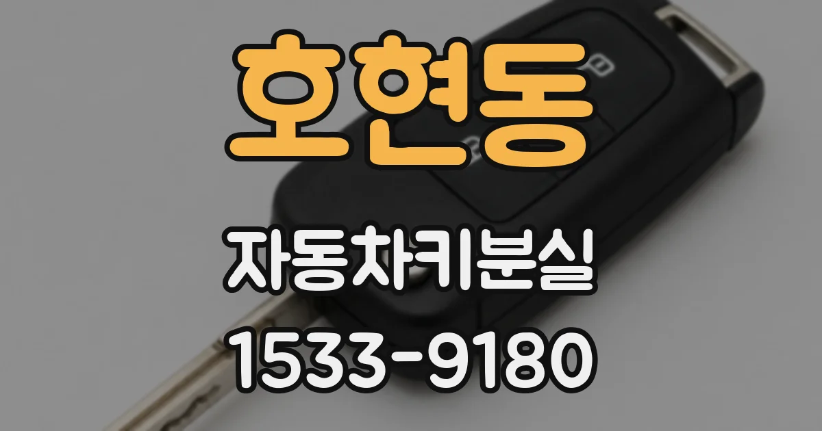 호현동 자동차키분실