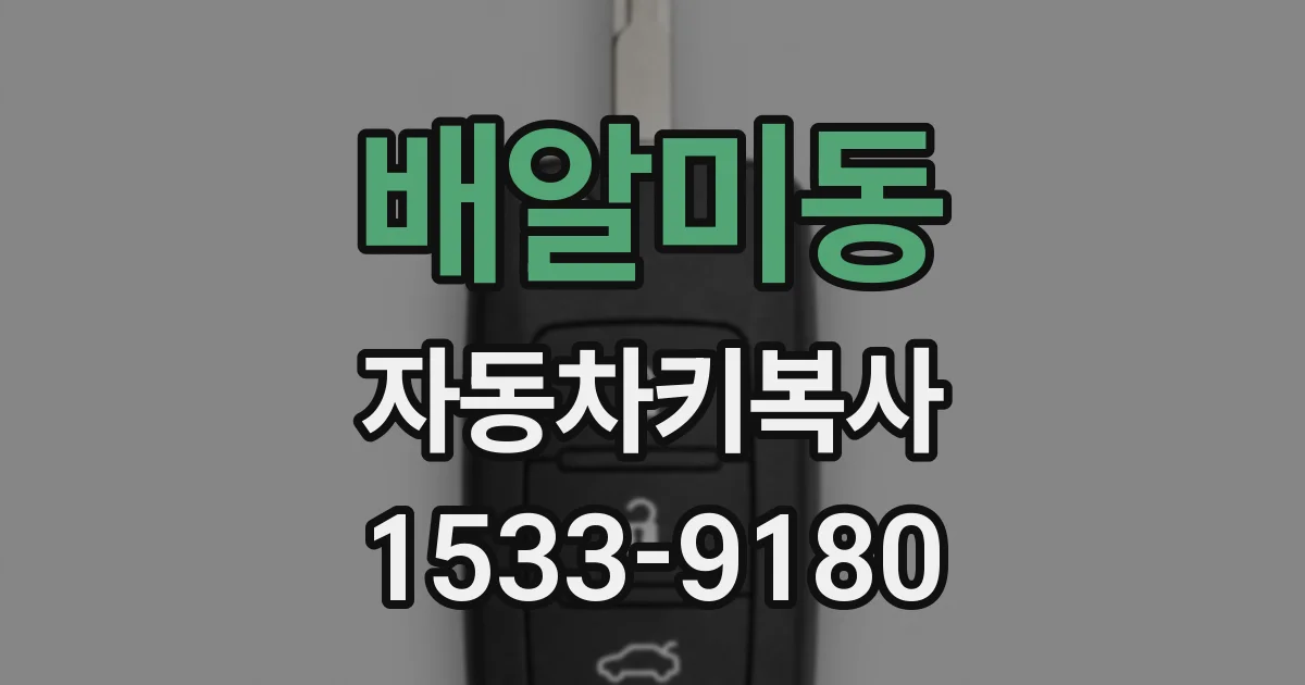 배알미동 자동차키복사