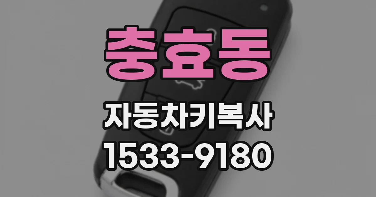 충효동 자동차키복사