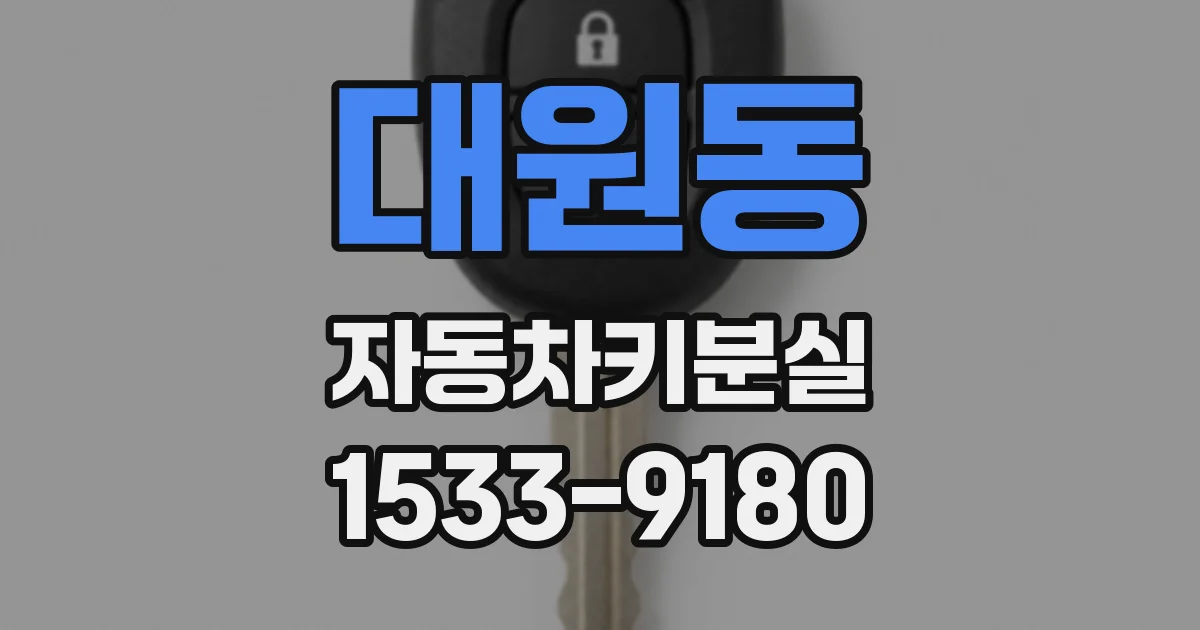 대원동 자동차키분실