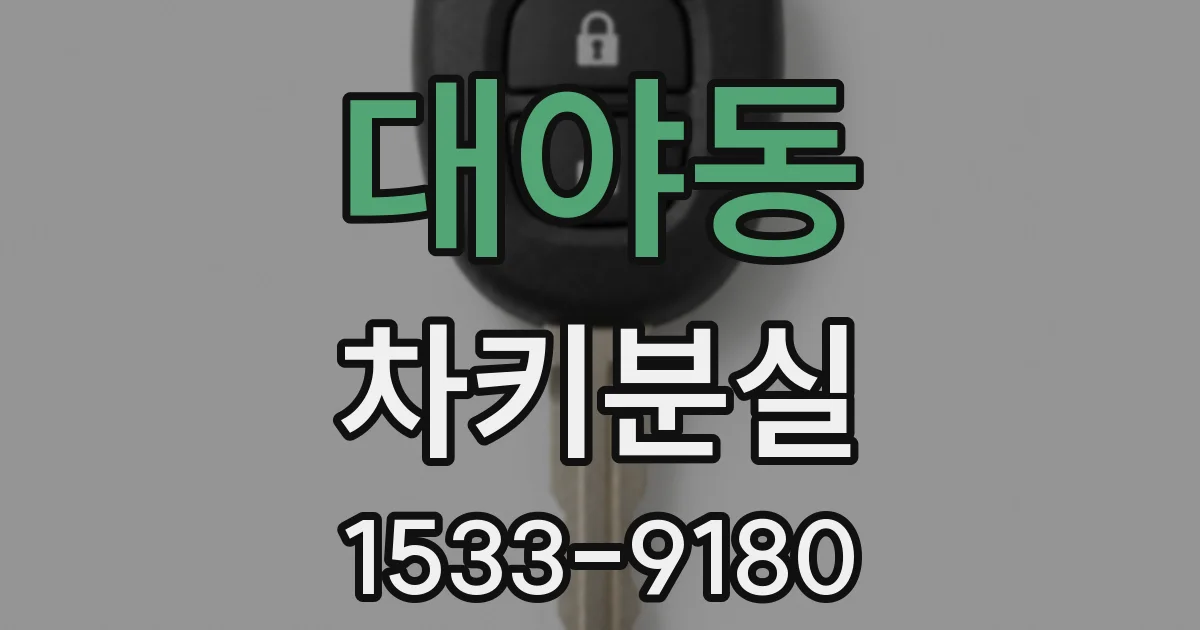 대야동 차키분실