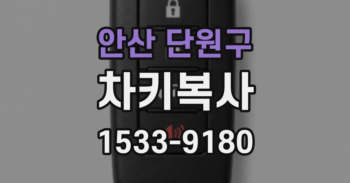 안산 단원구 차키복사