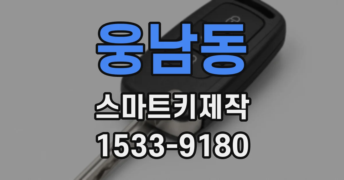웅남동 스마트키제작