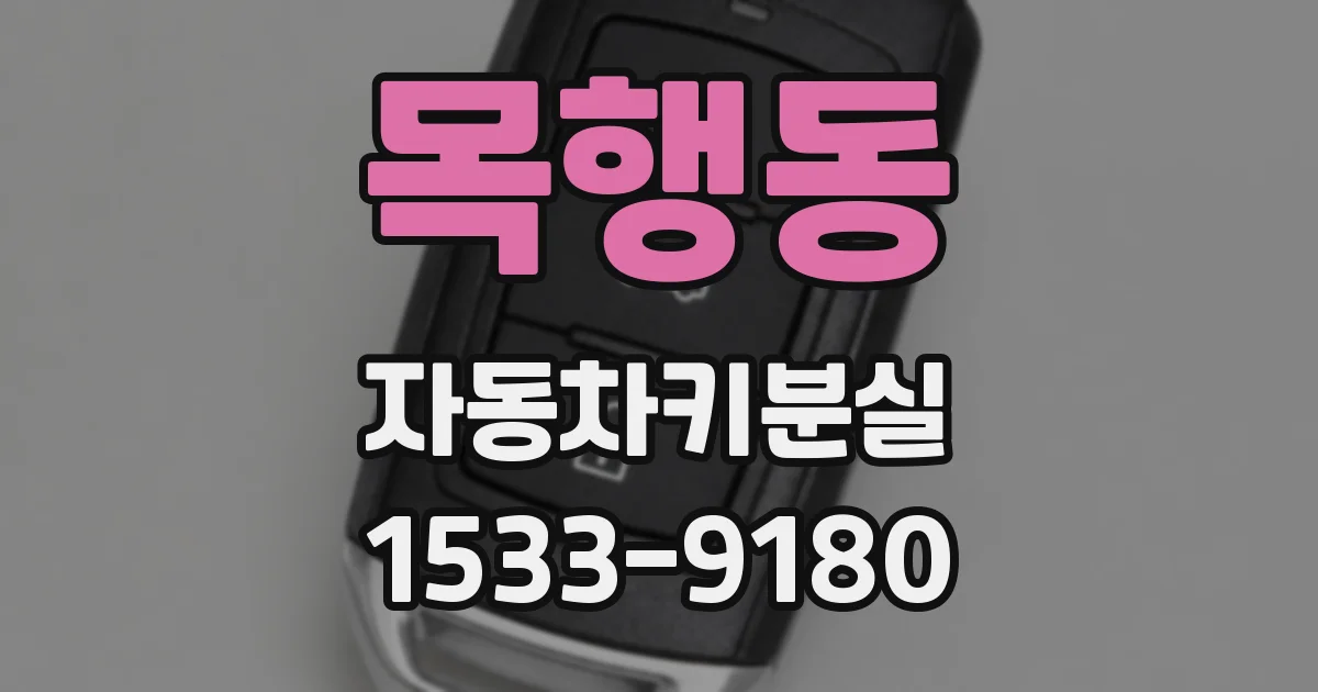 목행동 자동차키분실