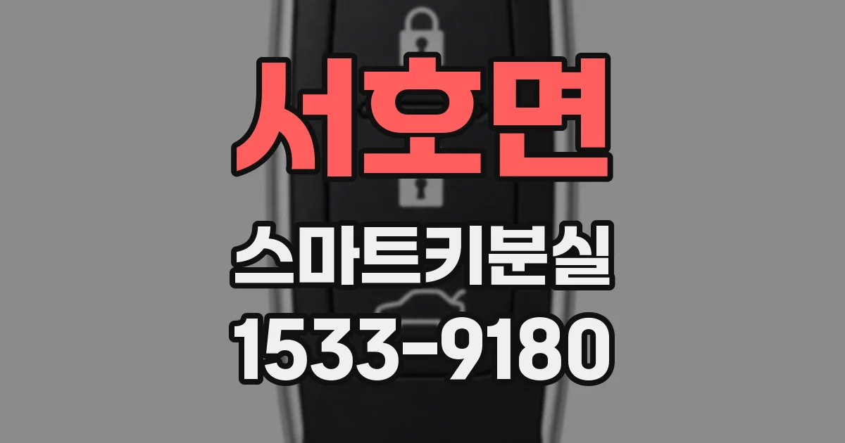 서호면 스마트키분실