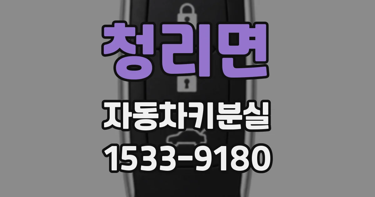 청리면 자동차키분실