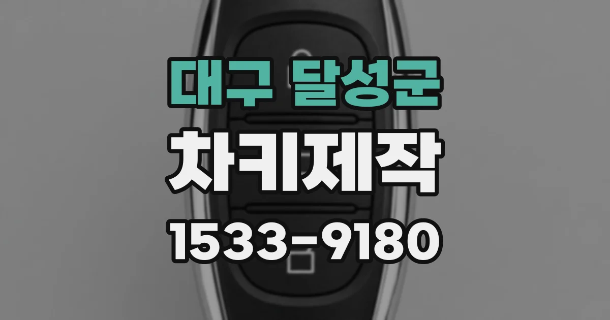 대구 달성군 차키제작