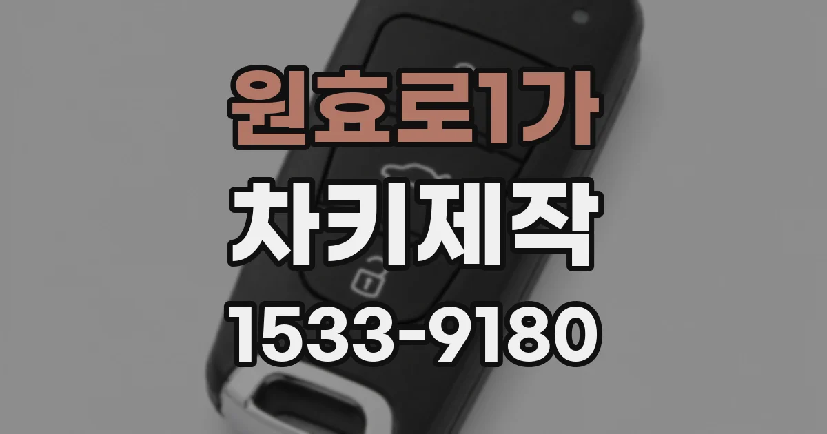 원효로1가 차키제작