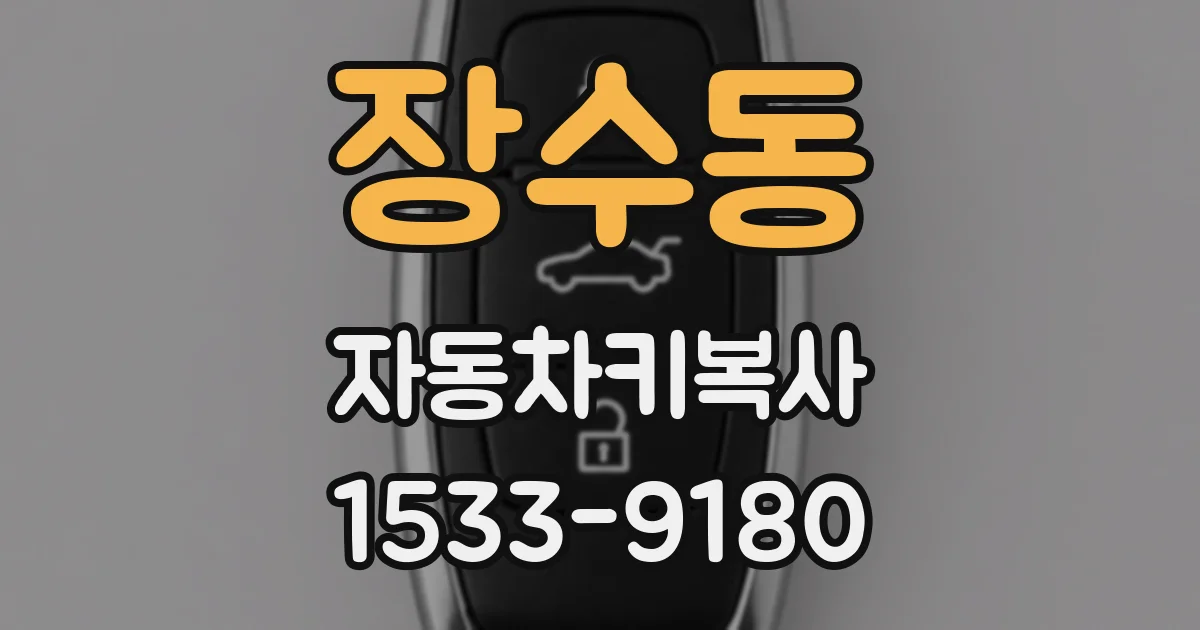 장수동 자동차키복사
