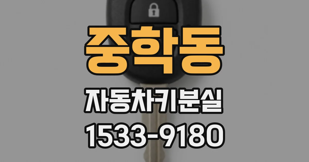 중학동 자동차키분실