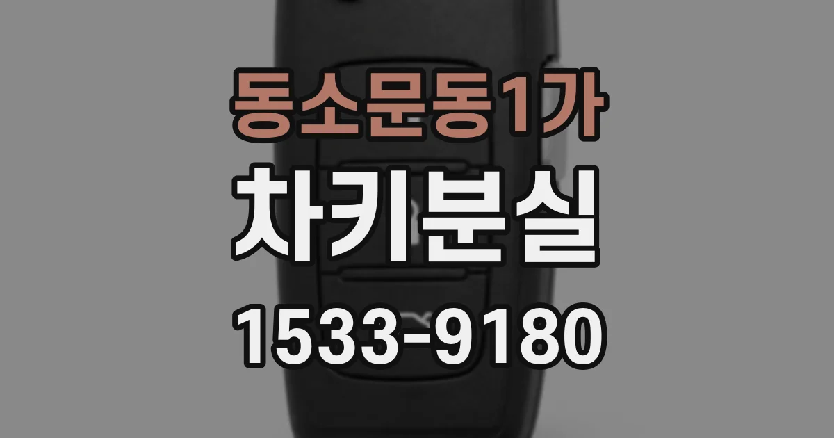 동소문동1가 차키분실